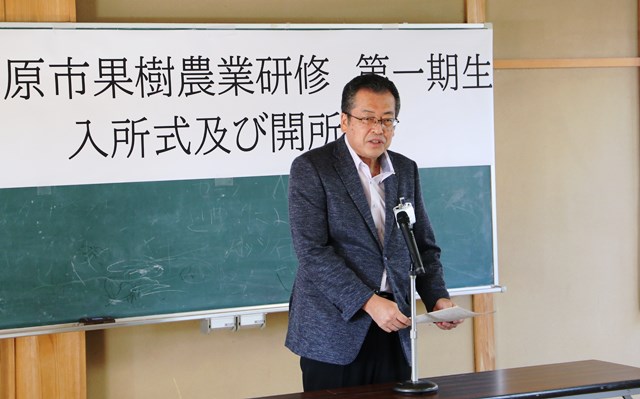 長崎県島原振興局山本農林水産部長激励 長崎県島原振興局山本農林水産部長激励