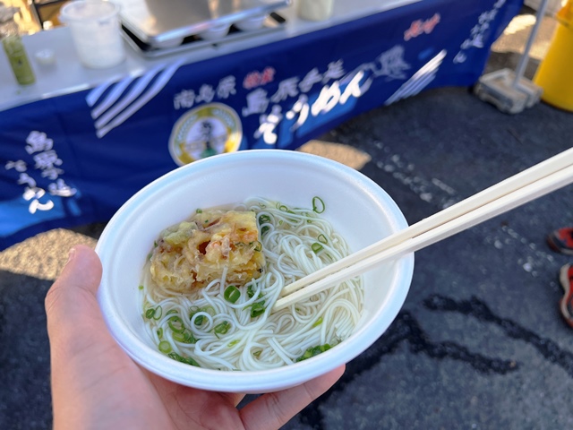 オルレの最後は特産の島原手延そうめん オルレの最後は特産の島原手延そうめん