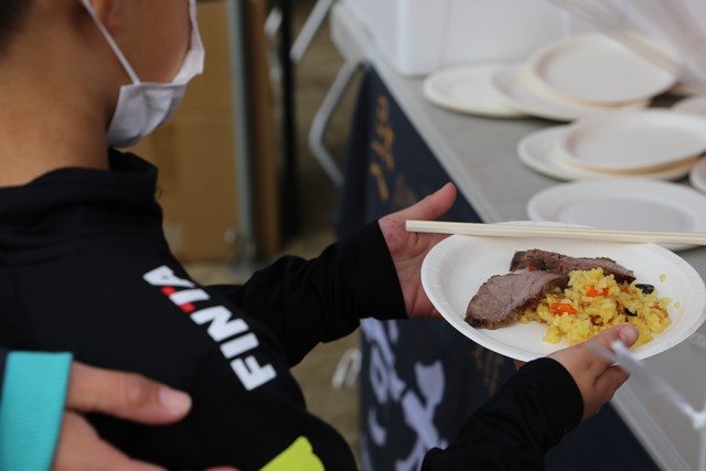 長崎和牛のローストビーフとサフランライス 長崎和牛のローストビーフとサフランライス
