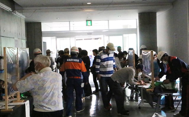 避難の様子