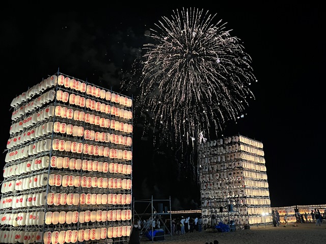 提灯と花火