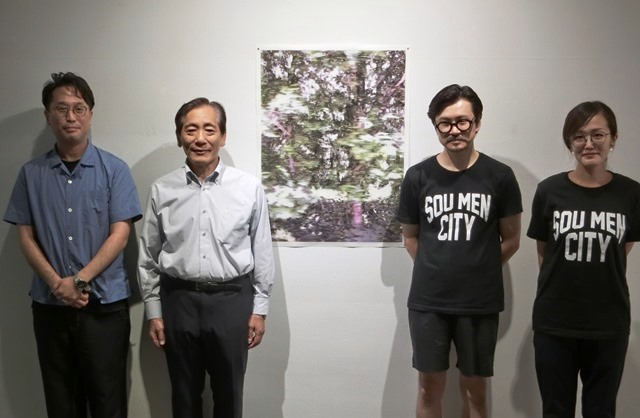 左から池田さん、松本市長、湯浅さん、伊藤さん