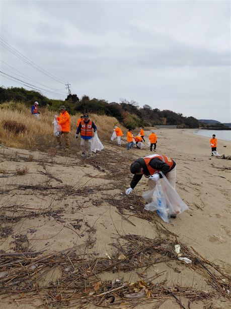 清掃風景2(自転車歩行者専用道路)