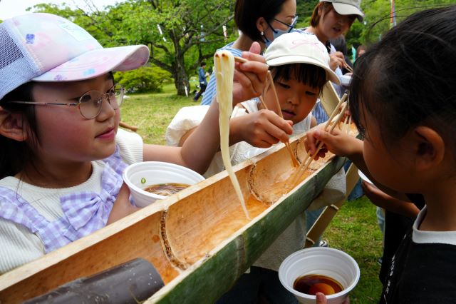豊かな自然の中で100mのそうめん流し　～自然と遊ぼう2026～の画像