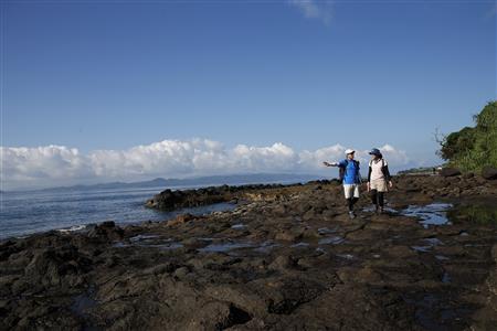 玄武岩の海岸