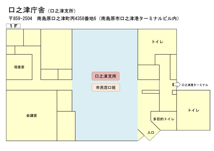 口之津庁舎案内図