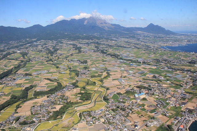 南島原市内を上空から撮影