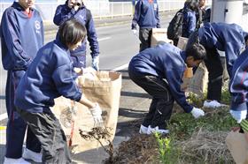 南有馬忠の生徒の積極的な地域貢献活動